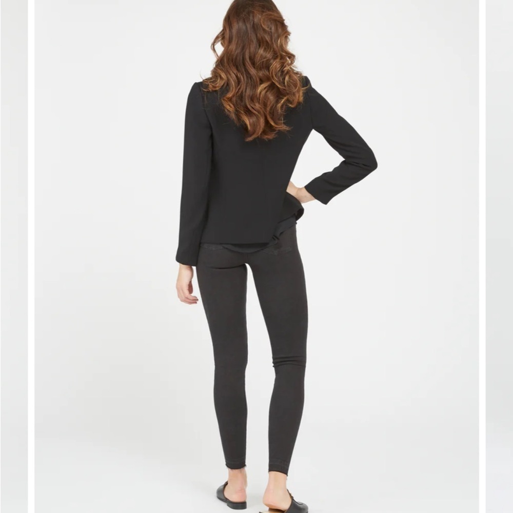 NWT Spanx Black distressed legging Jean denim ankle skinny - Picture 3 of 5